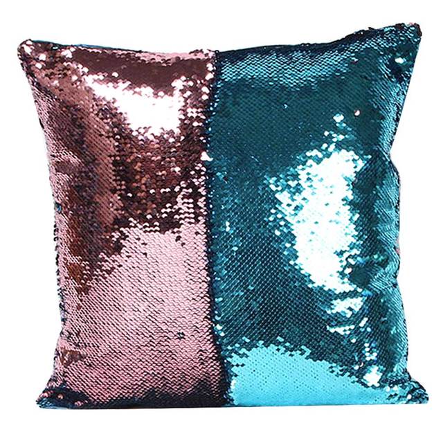 Mermaid Pillows Two Tone Sequins Throw Pillow Cushion Case DIY Case Double Sides Decorative Pillows-Dollar Bargains Online Shopping Australia