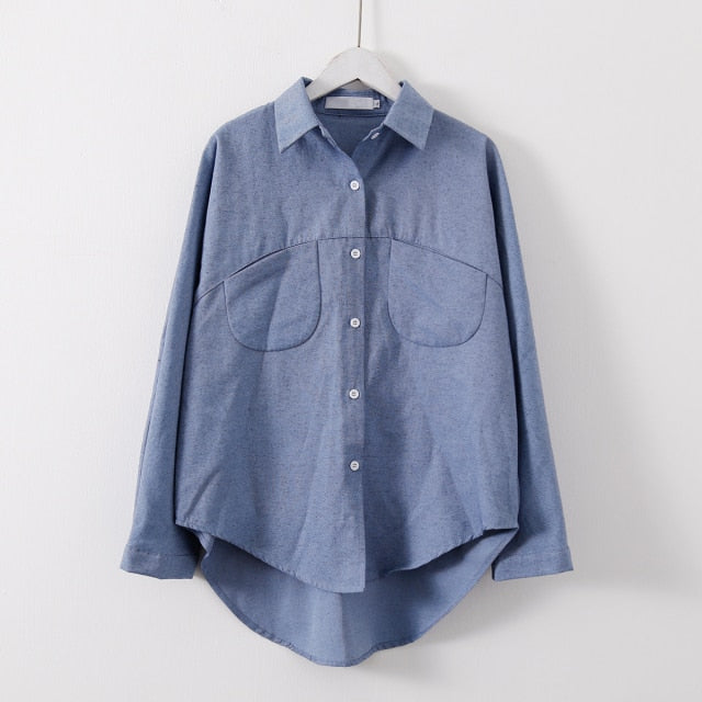 Women Summer Blouse Korean Long Sleeve Womens Tops And Blouses Vintage Women Shirts Blusas Roupa Feminina Tops-Dollar Bargains Online Shopping Australia