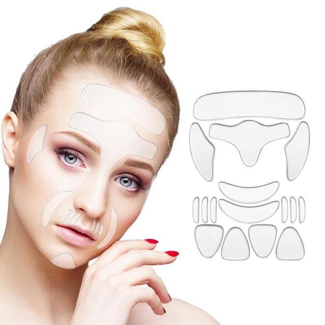 16pcs Silicone Pads Anti wrinkle Patches Removal Sticker Face Forehead Neck Eye Sticker Skin Care tool-Dollar Bargains Online Shopping Australia