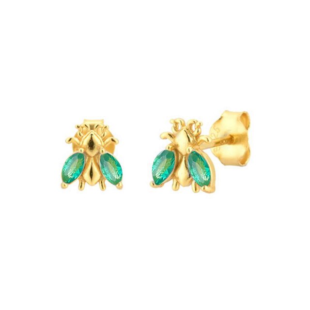 925 Sterling Silver Green Rhinestone Series Hoop Earrings For Women Girls Zircon Heart Pendant Charm Circle Earring Jewelry-Dollar Bargains Online Shopping Australia