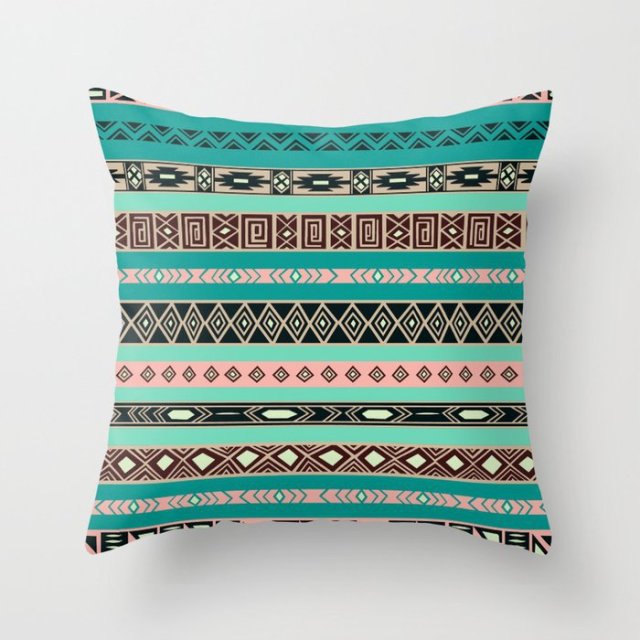 Super Hot Hipster Light Blue Green Mint Cushion Cases Modern Geometry Print Boho Decorative Pillowcase Sofa Couch Throw Pillows-Dollar Bargains Online Shopping Australia