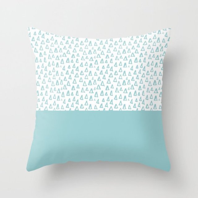 Super Hot Hipster Light Blue Green Mint Cushion Cases Modern Geometry Print Boho Decorative Pillowcase Sofa Couch Throw Pillows-Dollar Bargains Online Shopping Australia