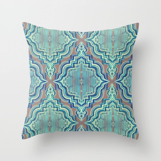 Super Hot Hipster Light Blue Green Mint Cushion Cases Modern Geometry Print Boho Decorative Pillowcase Sofa Couch Throw Pillows-Dollar Bargains Online Shopping Australia