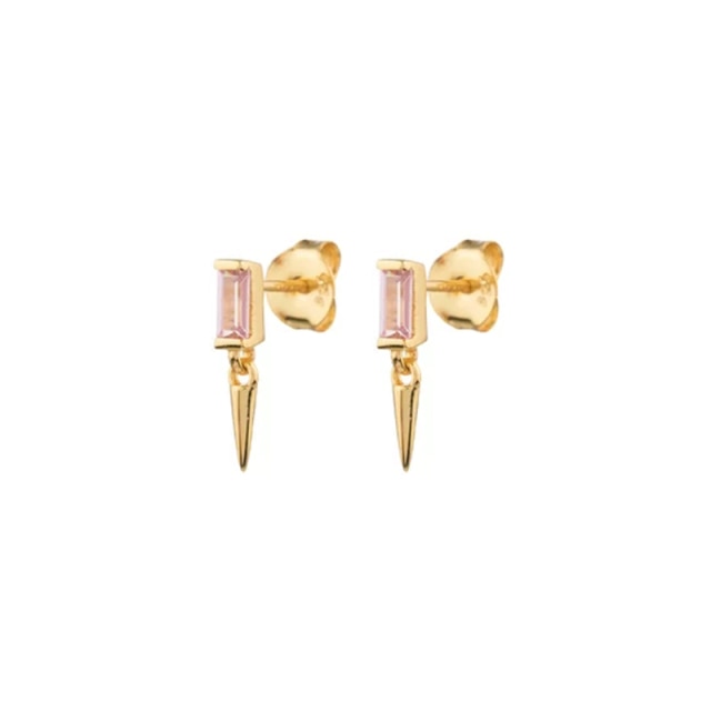 925 Sterling Silver Pink Zircon CZ Series Stud Earrings Crystal Sakura Flower Cross Bee Ear Stud Jewelry For Women Girls-Dollar Bargains Online Shopping Australia