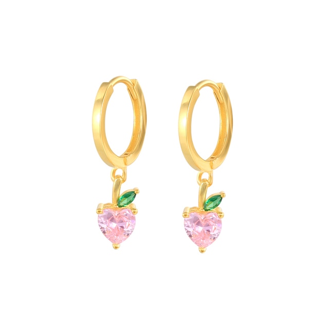 925 Sterling Silver Pink Zircon CZ Series Stud Earrings Crystal Sakura Flower Cross Bee Ear Stud Jewelry For Women Girls-Dollar Bargains Online Shopping Australia
