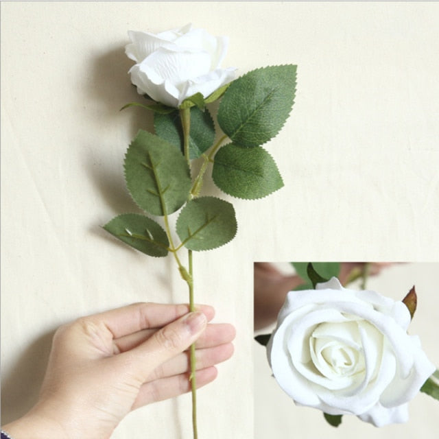 5Pcs Artificial Flowers Silk Rose Long Branch Bouquet for Wedding Home Decoration Fake Plants DIY Wreath Supplies Accessories-Dollar Bargains Online Shopping Australia