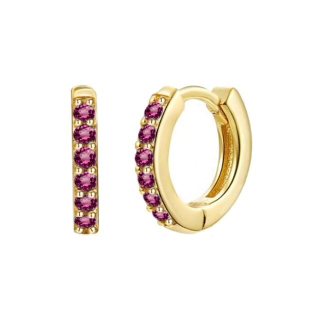 925 Sterling Silver Rose Red Crystal Series Stud Earrings For Women Cubic Zirconia Jeweled Butterfly Flower Ear Stud Gift-Dollar Bargains Online Shopping Australia