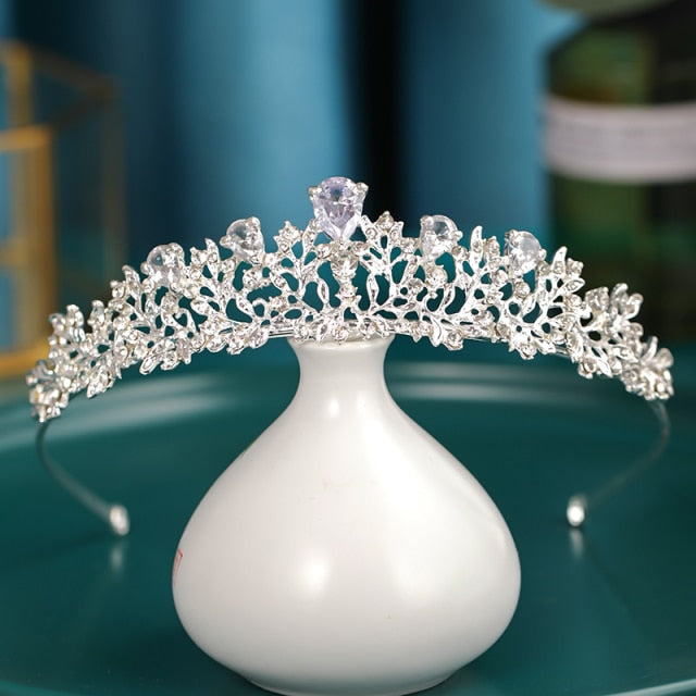 Silver Color Wedding Hair Accessories Crystal Rhinestone Crown Tiaras Diadems Women Hair Jewelry Princess Headpiece-Dollar Bargains Online Shopping Australia
