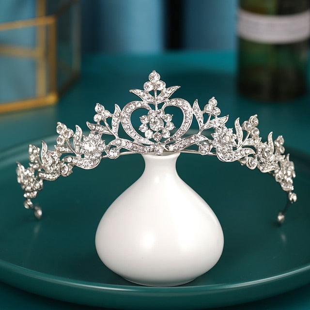 Silver Color Wedding Hair Accessories Crystal Rhinestone Crown Tiaras Diadems Women Hair Jewelry Princess Headpiece-Dollar Bargains Online Shopping Australia