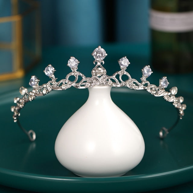 Silver Color Wedding Hair Accessories Crystal Rhinestone Crown Tiaras Diadems Women Hair Jewelry Princess Headpiece-Dollar Bargains Online Shopping Australia