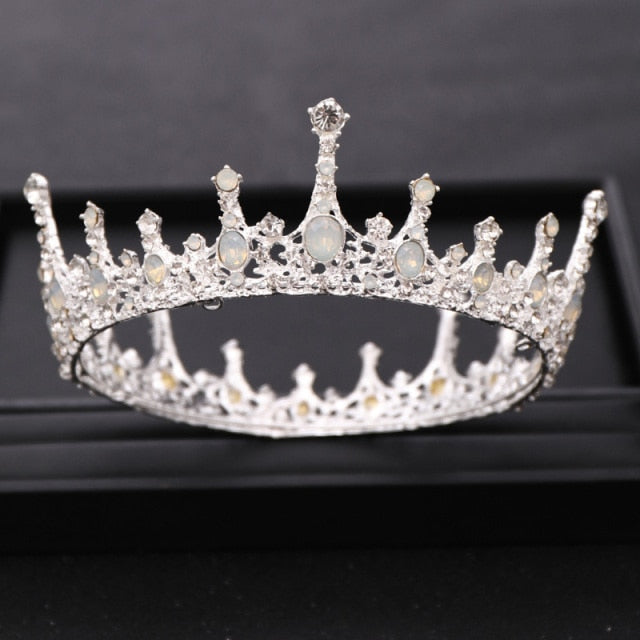 Wedding Crown Gold Silver Color Rhinestone Crystal Diadem Queen Crown Princess Tiaras Bridal Hair Jewelry Party Hair Accessories-Dollar Bargains Online Shopping Australia