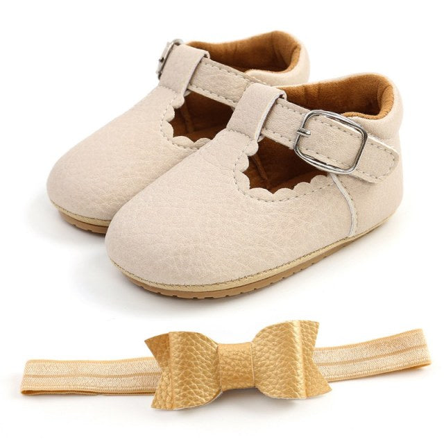 Sequins Baby Shoes Leather Toddler Baby Girl First Walkers Sets Headband Bow-knot Soft Sole Hook &amp; Loop Bling Shoes for Girls-Dollar Bargains Online Shopping Australia