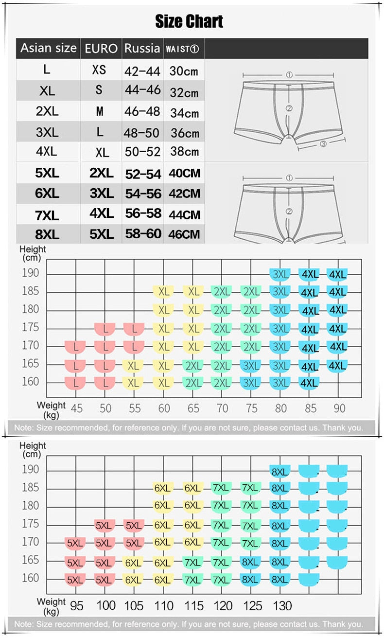 4pcs/lot Bamboo Fiber Boxer Pantie Underpant plus size shorts breathable underwear-Dollar Bargains Online Shopping Australia