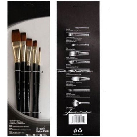 Artist Paint Brush Set High Quality Nylon Hair Wood Black Handle Watercolor Acrylic Oil Brush Painting Art Supplies-Dollar Bargains Online Shopping Australia