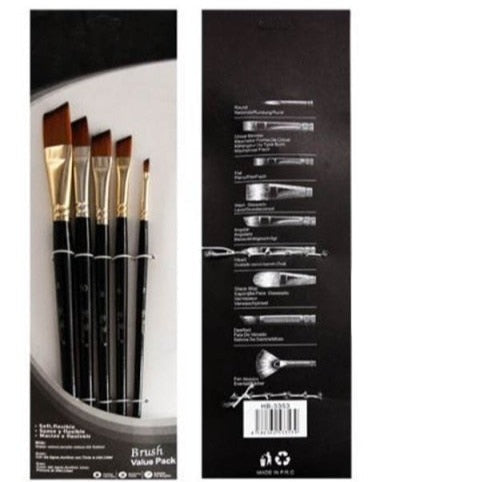 Artist Paint Brush Set High Quality Nylon Hair Wood Black Handle Watercolor Acrylic Oil Brush Painting Art Supplies-Dollar Bargains Online Shopping Australia