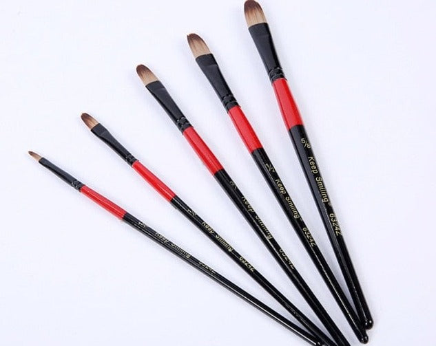 Artist Paint Brush Set High Quality Nylon Hair Wood Black Handle Watercolor Acrylic Oil Brush Painting Art Supplies-Dollar Bargains Online Shopping Australia