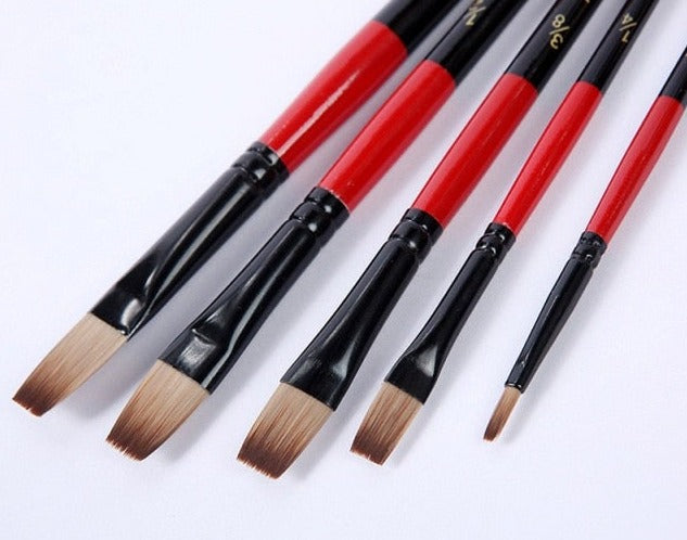 Artist Paint Brush Set High Quality Nylon Hair Wood Black Handle Watercolor Acrylic Oil Brush Painting Art Supplies-Dollar Bargains Online Shopping Australia