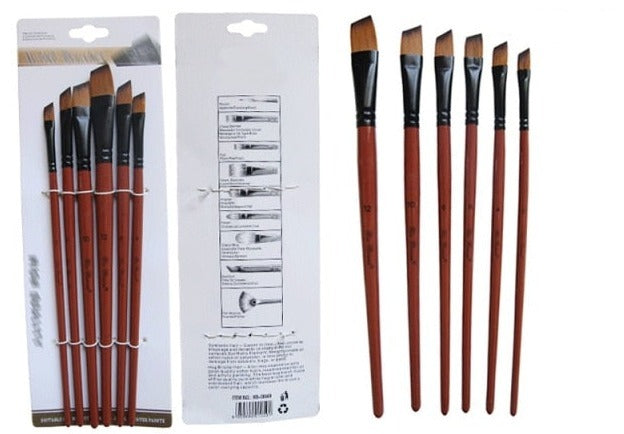 Artist Paint Brush Set High Quality Nylon Hair Wood Black Handle Watercolor Acrylic Oil Brush Painting Art Supplies-Dollar Bargains Online Shopping Australia