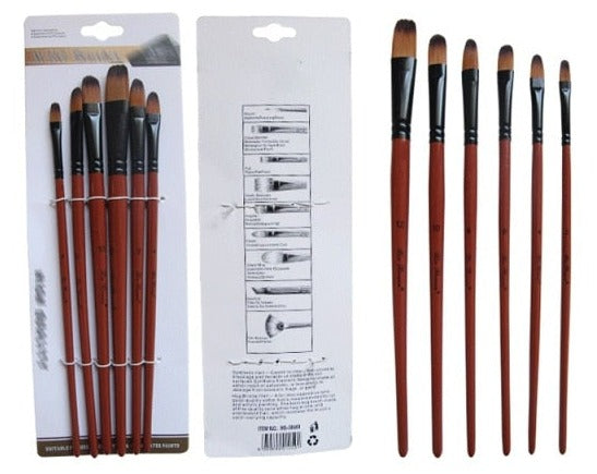 Artist Paint Brush Set High Quality Nylon Hair Wood Black Handle Watercolor Acrylic Oil Brush Painting Art Supplies-Dollar Bargains Online Shopping Australia