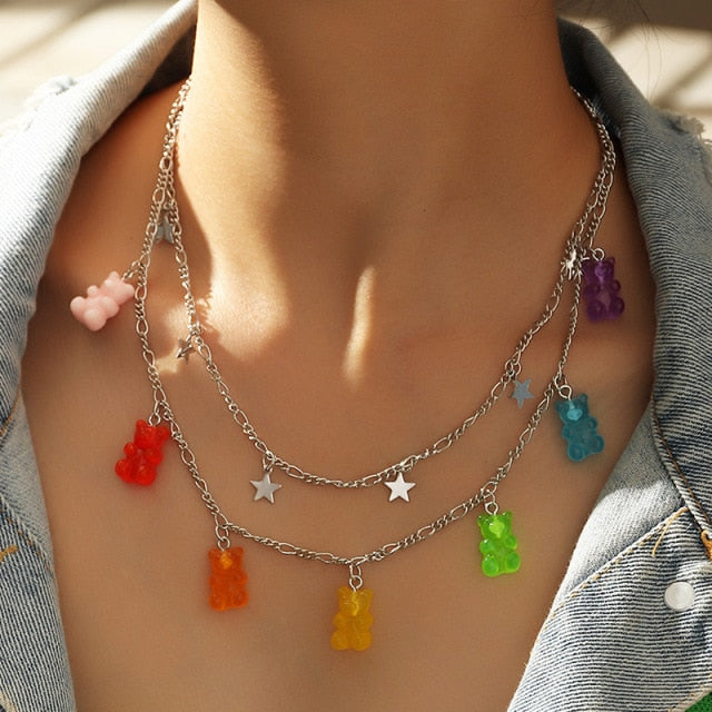 Vintage Multilayer Pendant Butterfly Necklace for Women Butterflies Moon Star Charm Choker Necklaces Boho Jewelry Christmas Gift-Dollar Bargains Online Shopping Australia