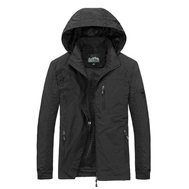 Men's Windbreaker Jackets Waterproof Military Hooded Water Proof Wind Breaker Casual Coat Male Clothing-Dollar Bargains Online Shopping Australia