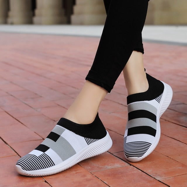 Sneakers Women Walking Shoes Woman Lightweight Loafers Tennis Casual Ladies Fashion Slip on Sock Vulcanized Shoes Plus-Dollar Bargains Online Shopping Australia