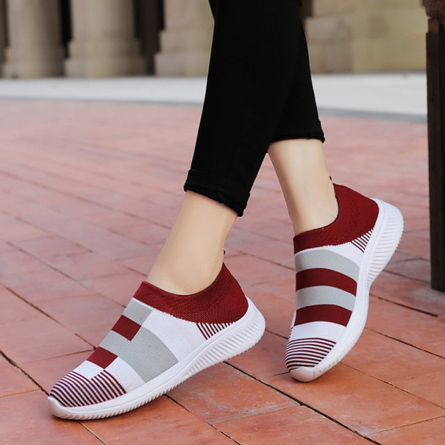 Sneakers Women Walking Shoes Woman Lightweight Loafers Tennis Casual Ladies Fashion Slip on Sock Vulcanized Shoes Plus-Dollar Bargains Online Shopping Australia