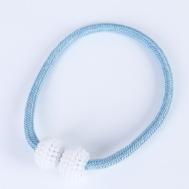 Mini Curtain Buckle 14 Colors Thick Rope Large Pearl Magnetic Buckle 2.5cm Pearl Buckle Curtain Strap Tie Rope Home Accessories-Dollar Bargains Online Shopping Australia