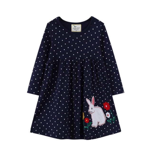 Jumping Meters Princess Girls Dresses For Autumn Winter Children&#39;s Clothes Cartoon Bag Print Lovely Kids Party School Dresses-Dollar Bargains Online Shopping Australia