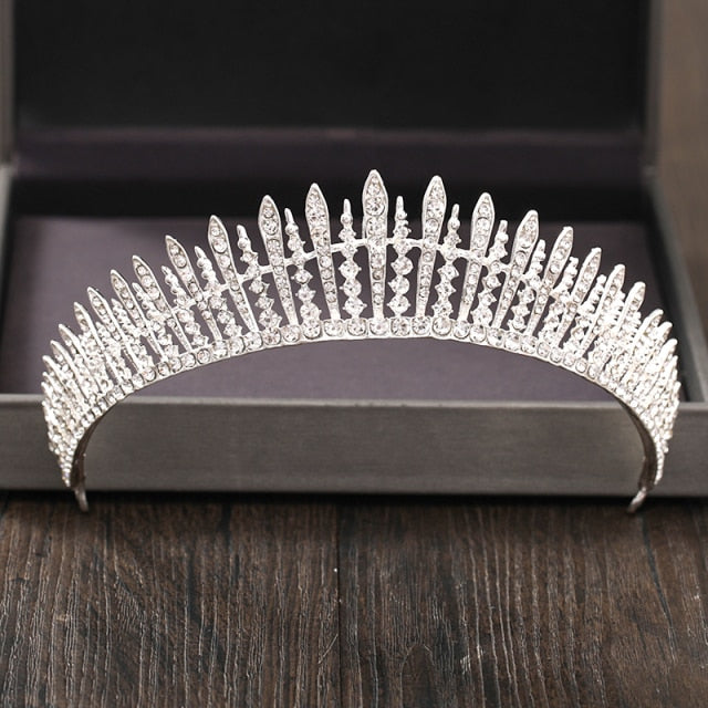 Silver Color Crystal Rhinestone Crown and Tiara Wedding Hair Accessories Bridal Tiaras Hair Crown Wedding Headpiece-Dollar Bargains Online Shopping Australia