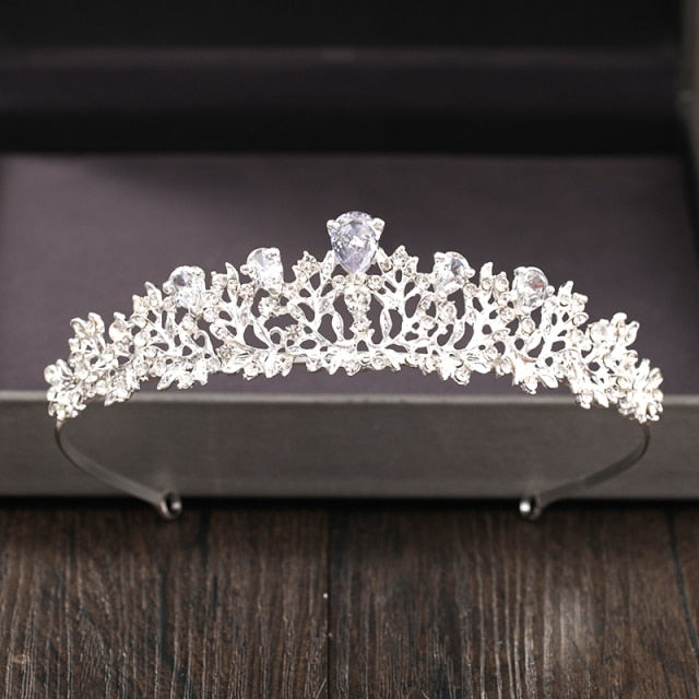 Silver Color Crystal Rhinestone Crown and Tiara Wedding Hair Accessories Bridal Tiaras Hair Crown Wedding Headpiece-Dollar Bargains Online Shopping Australia