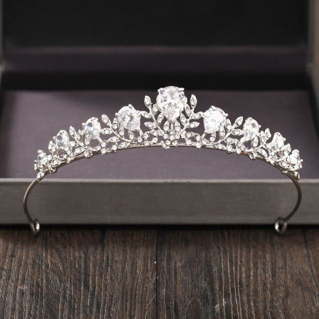Silver Color Crystal Rhinestone Crown and Tiara Wedding Hair Accessories Bridal Tiaras Hair Crown Wedding Headpiece-Dollar Bargains Online Shopping Australia