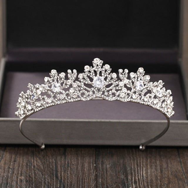 Silver Color Crystal Rhinestone Crown and Tiara Wedding Hair Accessories Bridal Tiaras Hair Crown Wedding Headpiece-Dollar Bargains Online Shopping Australia