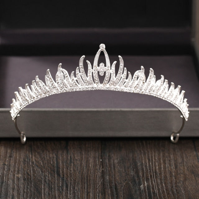 Silver Color Crystal Rhinestone Crown and Tiara Wedding Hair Accessories Bridal Tiaras Hair Crown Wedding Headpiece-Dollar Bargains Online Shopping Australia