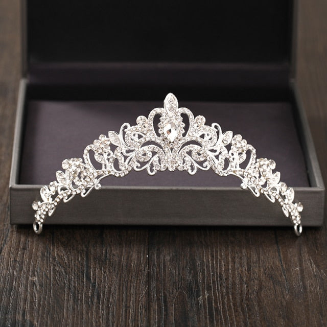 Silver Color Crystal Rhinestone Crown and Tiara Wedding Hair Accessories Bridal Tiaras Hair Crown Wedding Headpiece-Dollar Bargains Online Shopping Australia