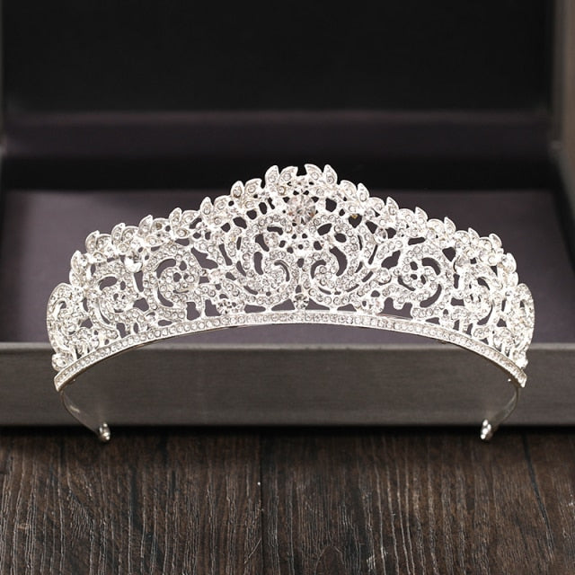 Silver Color Crystal Rhinestone Crown and Tiara Wedding Hair Accessories Bridal Tiaras Hair Crown Wedding Headpiece-Dollar Bargains Online Shopping Australia