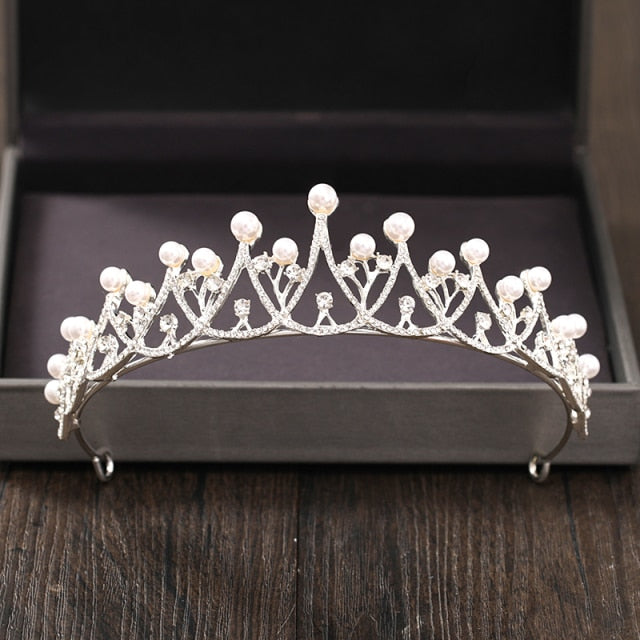 Silver Color Crystal Rhinestone Crown and Tiara Wedding Hair Accessories Bridal Tiaras Hair Crown Wedding Headpiece-Dollar Bargains Online Shopping Australia