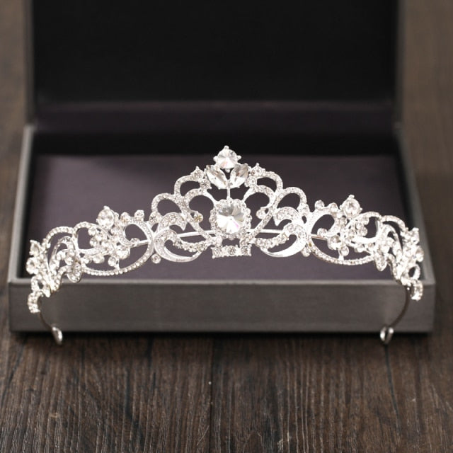 Silver Color Crystal Rhinestone Crown and Tiara Wedding Hair Accessories Bridal Tiaras Hair Crown Wedding Headpiece-Dollar Bargains Online Shopping Australia