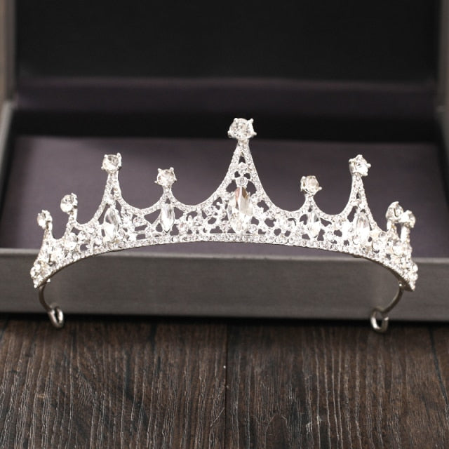 Silver Color Crystal Rhinestone Crown and Tiara Wedding Hair Accessories Bridal Tiaras Hair Crown Wedding Headpiece-Dollar Bargains Online Shopping Australia