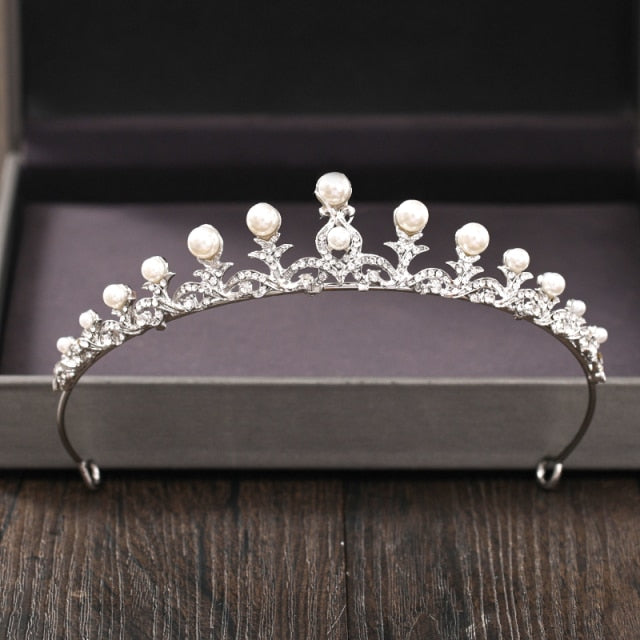 Silver Color Crystal Rhinestone Crown and Tiara Wedding Hair Accessories Bridal Tiaras Hair Crown Wedding Headpiece-Dollar Bargains Online Shopping Australia