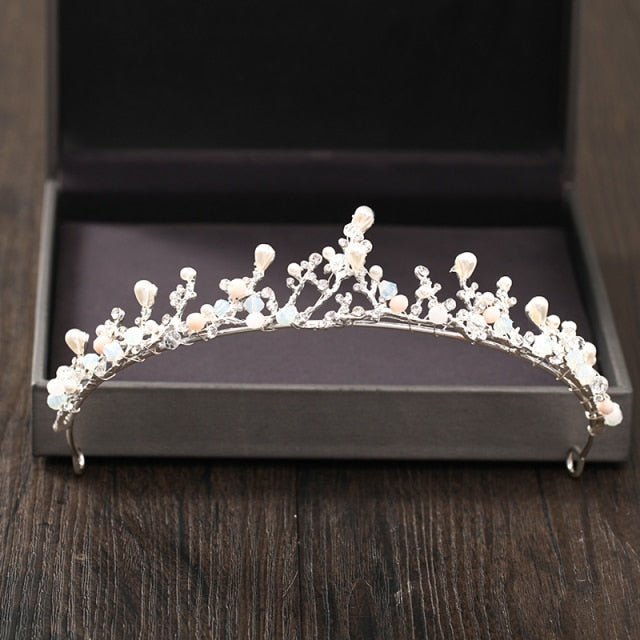 Silver Color Crystal Rhinestone Crown and Tiara Wedding Hair Accessories Bridal Tiaras Hair Crown Wedding Headpiece-Dollar Bargains Online Shopping Australia