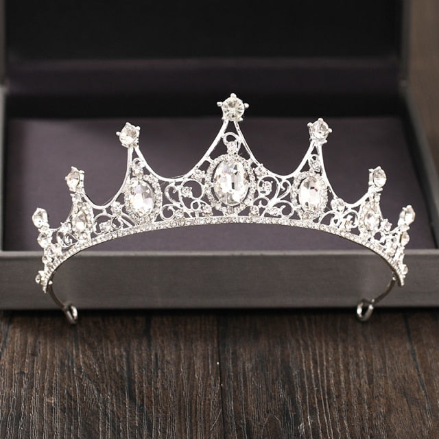 Silver Color Crystal Rhinestone Crown and Tiara Wedding Hair Accessories Bridal Tiaras Hair Crown Wedding Headpiece-Dollar Bargains Online Shopping Australia