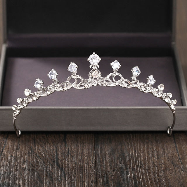 Silver Color Crystal Rhinestone Crown and Tiara Wedding Hair Accessories Bridal Tiaras Hair Crown Wedding Headpiece-Dollar Bargains Online Shopping Australia