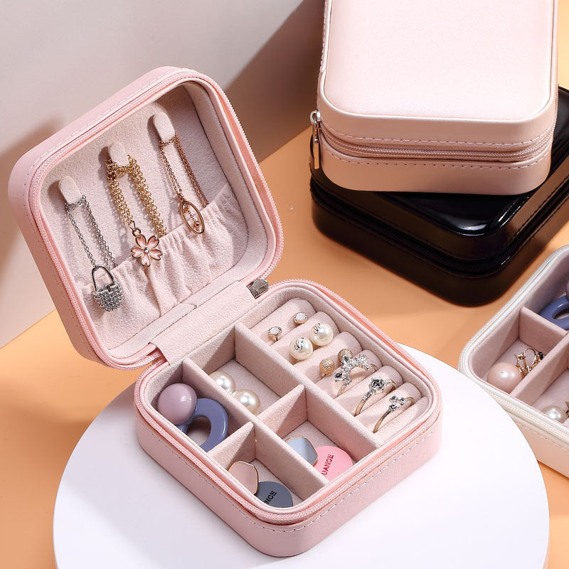 PU Jewelry Organizer Display Travel Jewelry Case Boxes Travel Portable Jewelry Box Storage Organizer Earring Holder Gifts-Dollar Bargains Online Shopping Australia