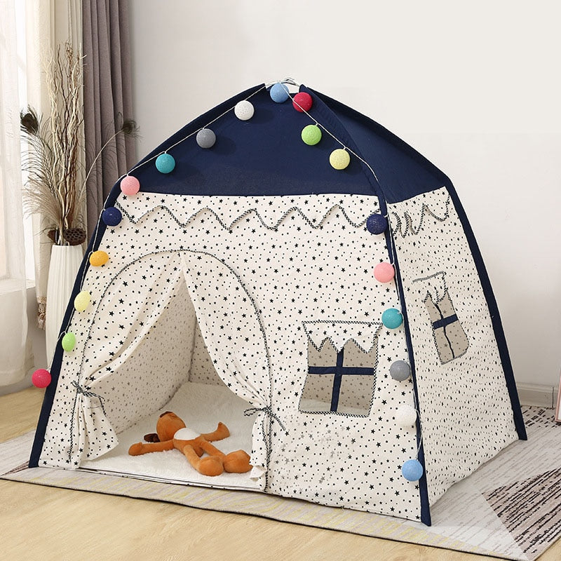 Kids Indoor Outdoor Castle Princess Tent Bed Little Castle Princess Oversized House Folding Game Birthday Gifts-Dollar Bargains Online Shopping Australia