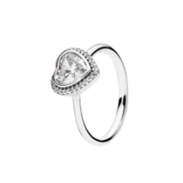 Authentic 925 Sterling Silver Princess Tiara Crown Sparkling Love Heart ,CZ Rings for Women Engagement Jewelry Anniversary-Dollar Bargains Online Shopping Australia