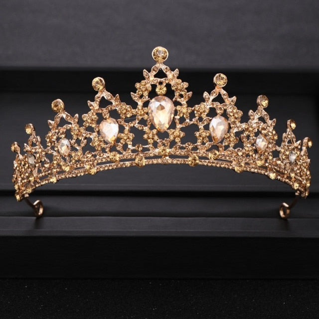 Wedding Crown Hair Jewelry Bridal Hair Accessories Women Baroque Crown Rhinestones Crystal Tiaras Bride QueenParty Crowns Gift-Dollar Bargains Online Shopping Australia