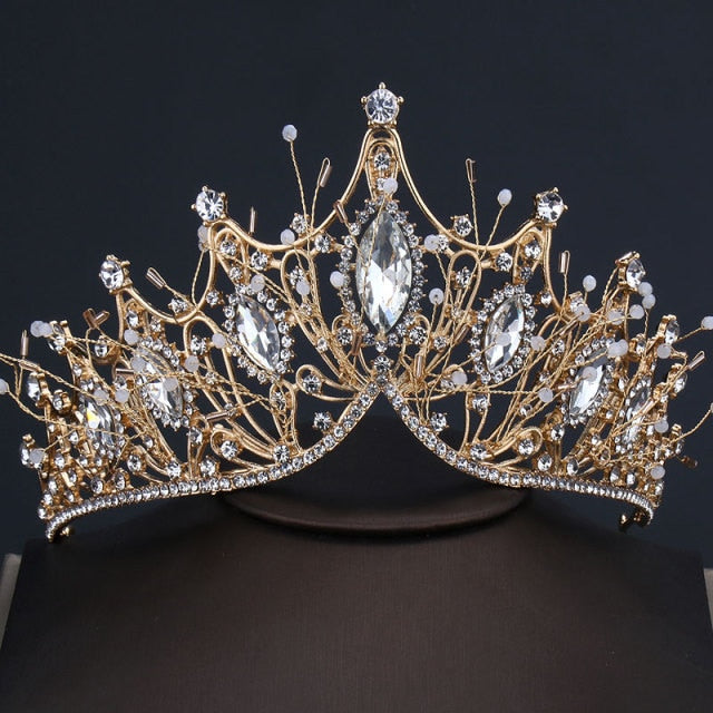 Baroque Headbands Crystal Tiaras Crowns Bride Headpieces Bridal Wedding Party Hair Jewelry for Women-Dollar Bargains Online Shopping Australia