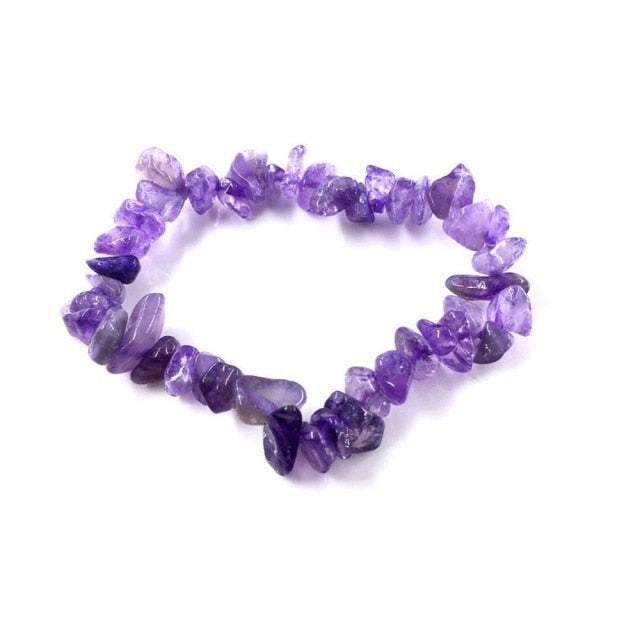 35Color Natural Gem Stone Bracelet Irregular Crystal Stretch Chip beads Nuggets Bracelets Bangles Quartz Wristband For Women-Dollar Bargains Online Shopping Australia