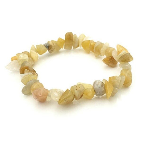 35Color Natural Gem Stone Bracelet Irregular Crystal Stretch Chip beads Nuggets Bracelets Bangles Quartz Wristband For Women-Dollar Bargains Online Shopping Australia